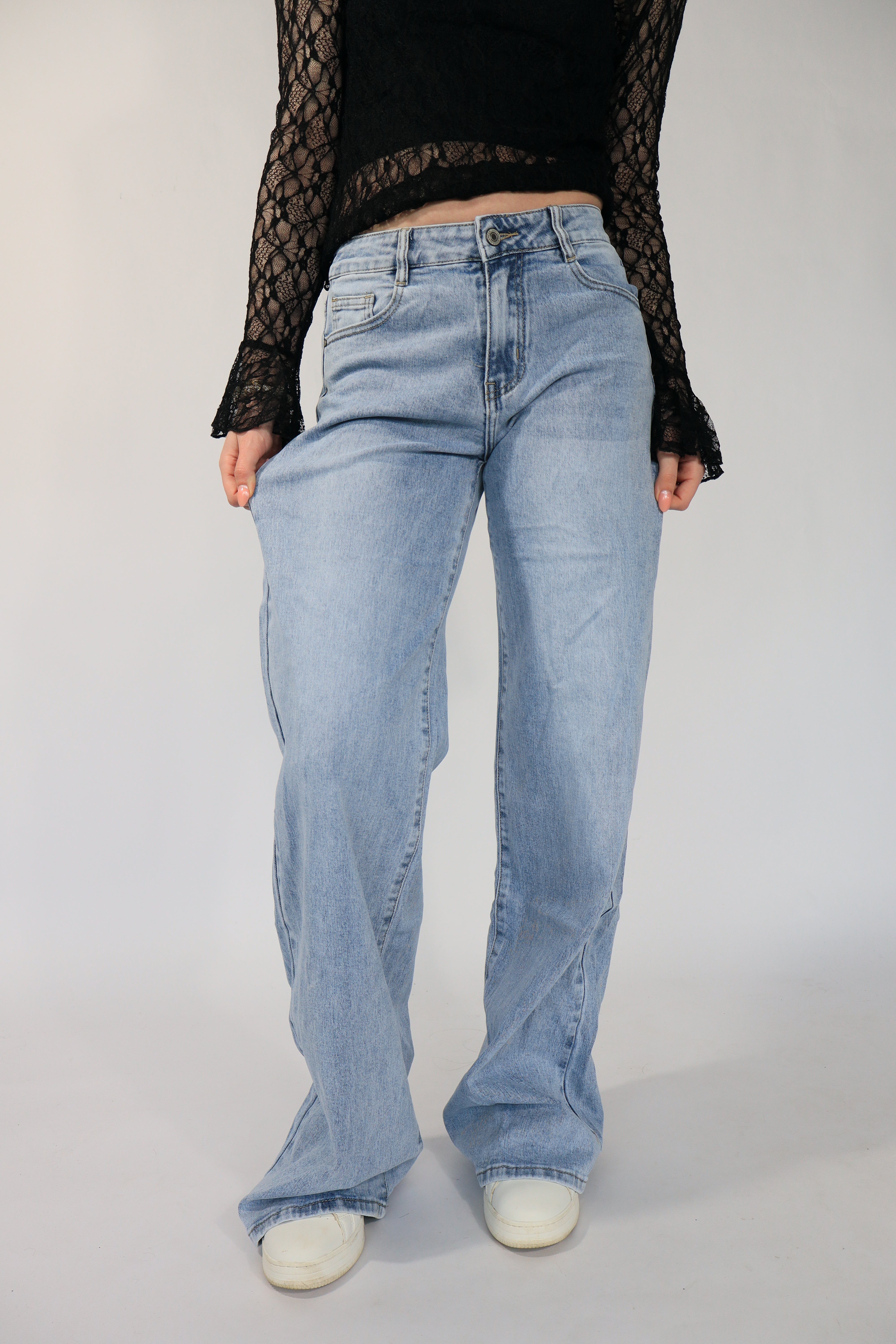 Angel Mid Waist TALL Wide Leg Jeans - Stretch