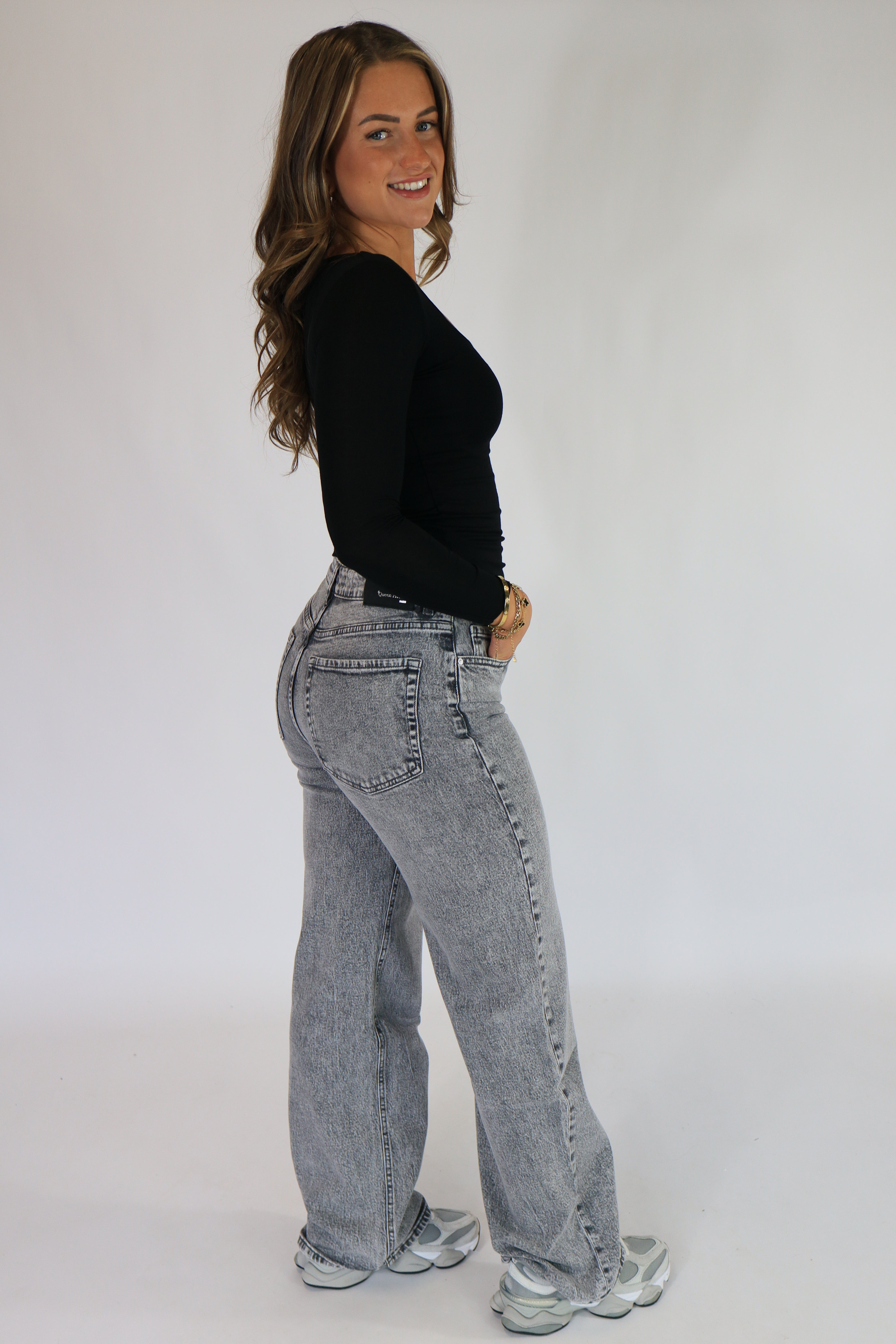 3579  Wide Leg Jeans - Stretch